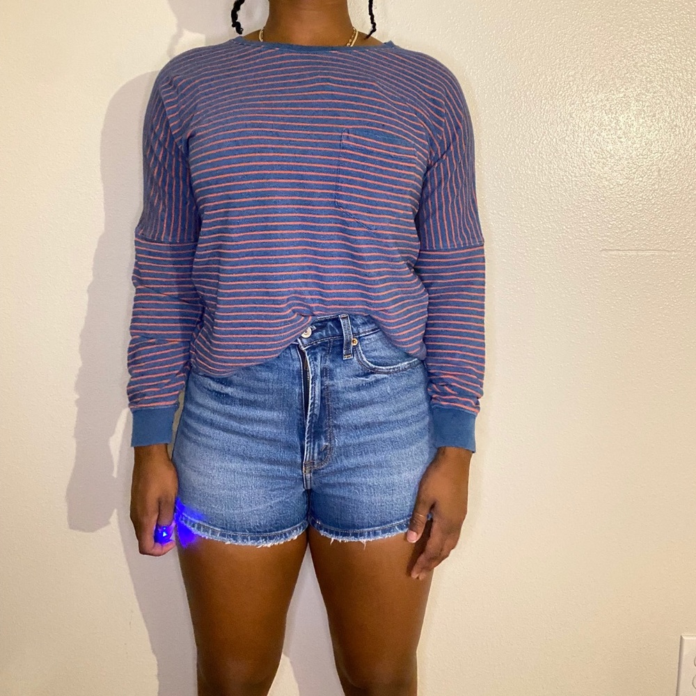 A&F high rise mom shorts